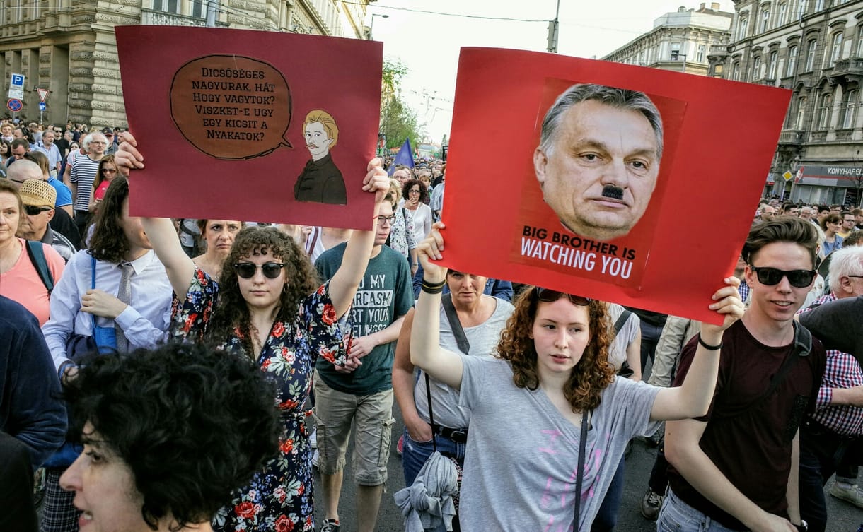 A The New York Times a szombati ellenzéki tüntetésről