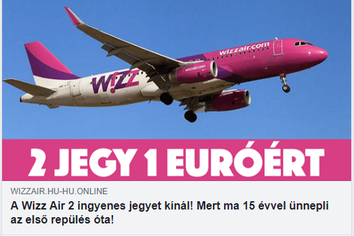 A Wizz Air nevével indult nagyon durva csalás