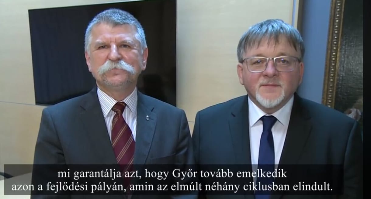 Szürreális videón kampányol Kövér a Fidesz győri jelöltje mellett