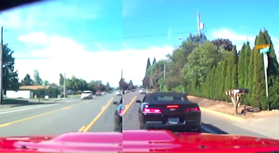 Instant karma: fékezgetett az autós előtt, végül egy fán kötött ki – videó