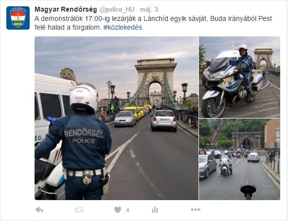 Twitteren is nyomul a Magyar Rendőrség