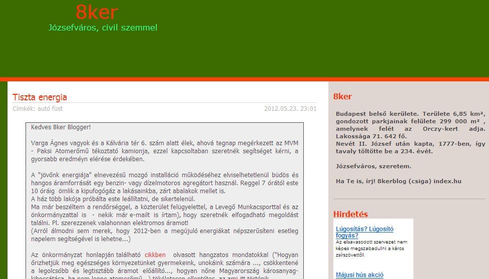 Füstöt okád az MVM zöldenergia-kamionja