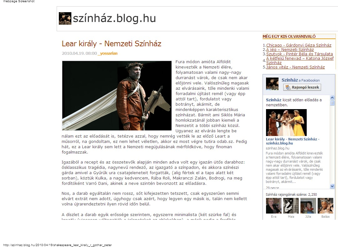 Lear király sem hozta el a Nemzeti Színház megújulását