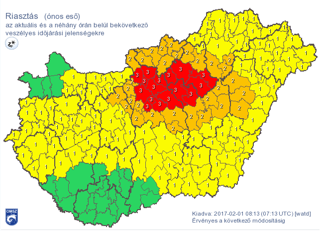Szorul vissza a vörös folt! Itt az új riasztási térkép