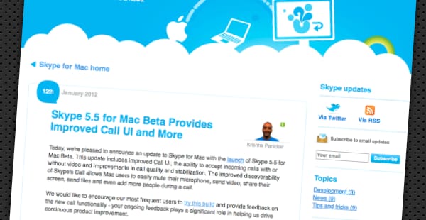 Letölthető a Skype 5.5 béta Macre