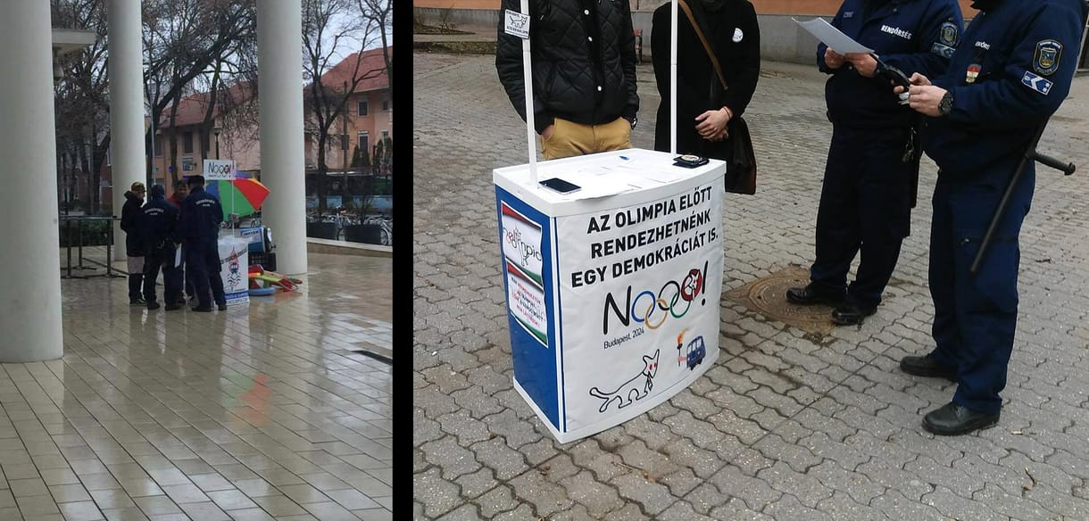 Rendőrt hívtak a Kétfarkú Kutyapárt aláírásgyűjtőire Szegeden