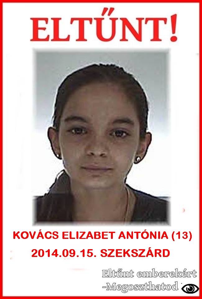 Fotó: Iskolából tűnt el egy 13 éves kislány