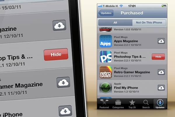 iOS 5 tipp: vásárolt alkalmazások elrejtése az iPhone és iPad App Store alkalmazásában