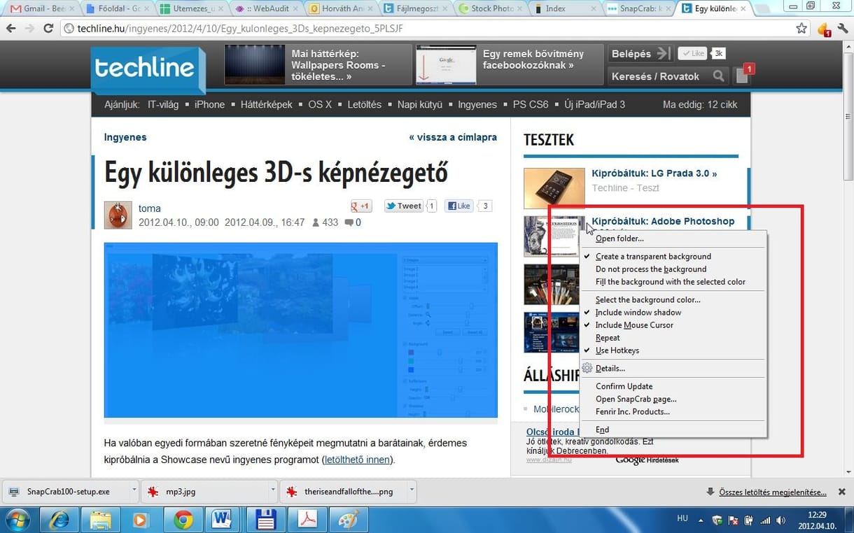 Ingyenes képlopó, amelybe több program tudását integrálták