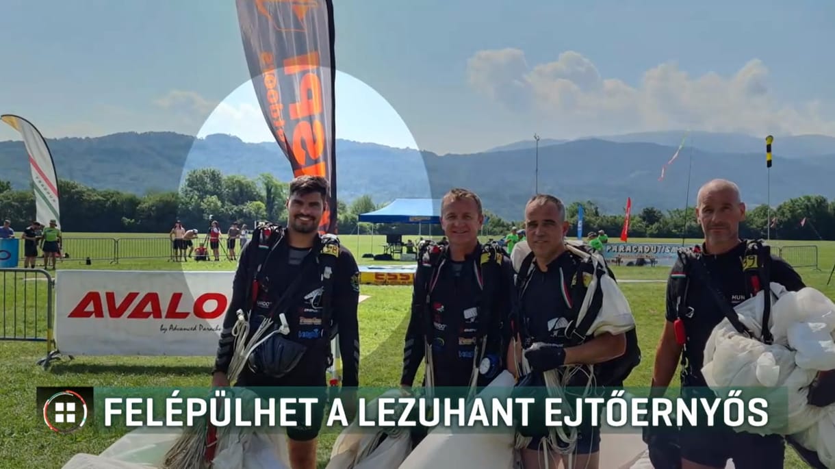 Nincs életveszélyben a hétfőn lezuhant magyar ejtőernyős