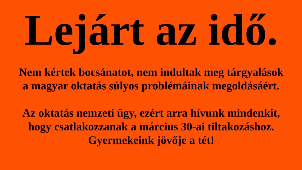 Palkovics: A sztrájkoló tanároknak nem lesz bántódásuk