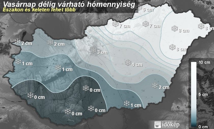 Így néz majd ki a hóhelyzet holnap