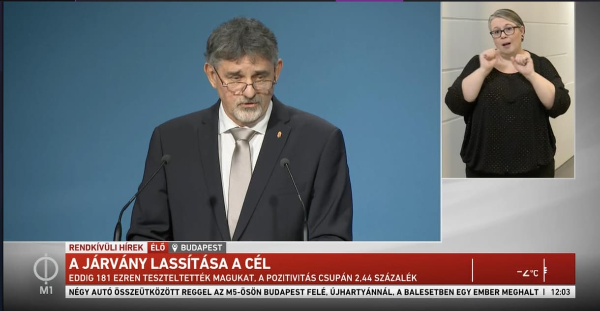 Operatív törzs: 4436 koronavírusost találtak a tömeges tesztelésen
