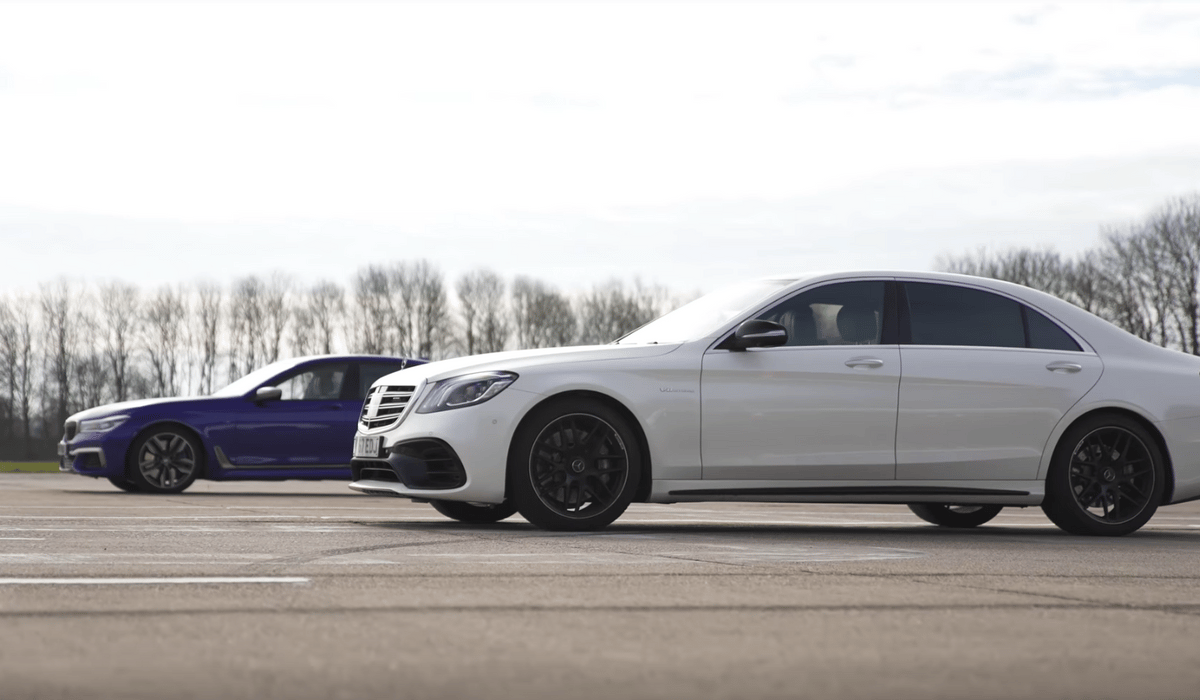 Maffiózók egymás ellen: Mercedes-AMG S63 a BMW M760Li-vel szemben – videó
