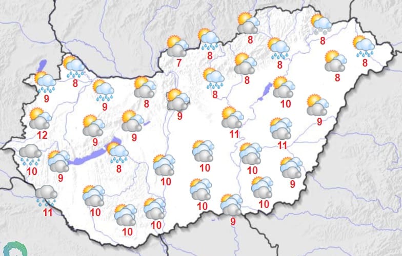 Felhős péntekünk lesz, a hegyekben hózápor is kialakulhat