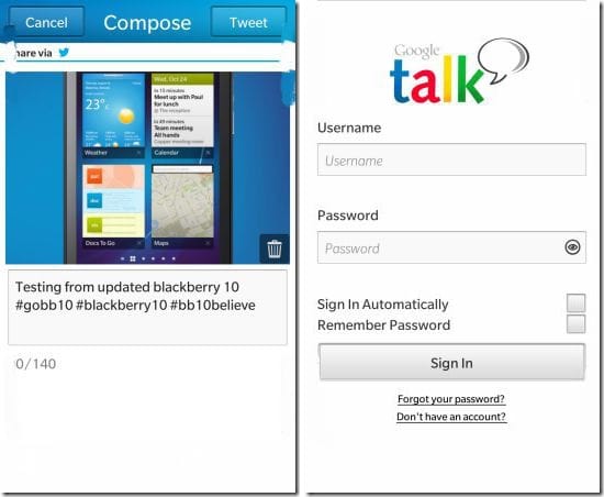 Natív Twitter- és Google Talk app is lesz az új BlackBerryken