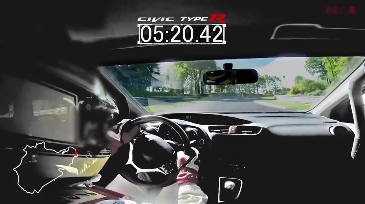 Így száguld a Zöld Pokolban a Honda Civic Type R