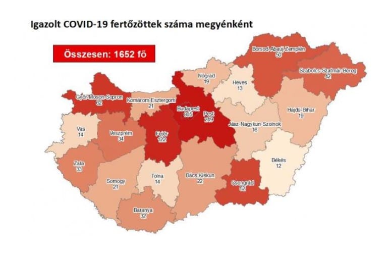 Újabb 8 magyar áldozata van a koronavírusnak, 73 beteg tesztje lett pozitív