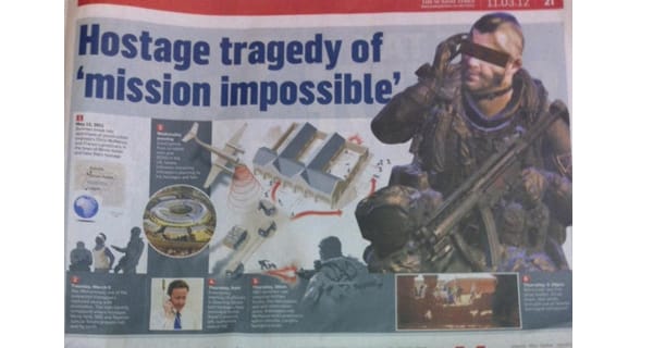 Baki: a Call Of Duty képeivel illusztrált egy cikket a Sunday Times