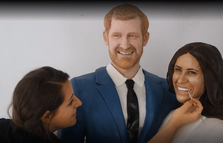 Életnagyságú tortát mintáztak Harry hercegről és Meghan Markle-ről