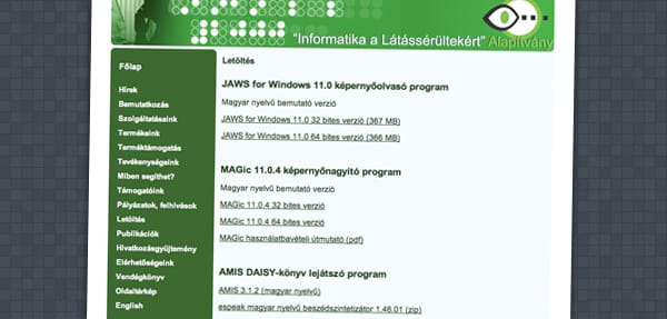 Megjelent a JAWS 11.0 és MAGic 11.0 programok 64 bites változata