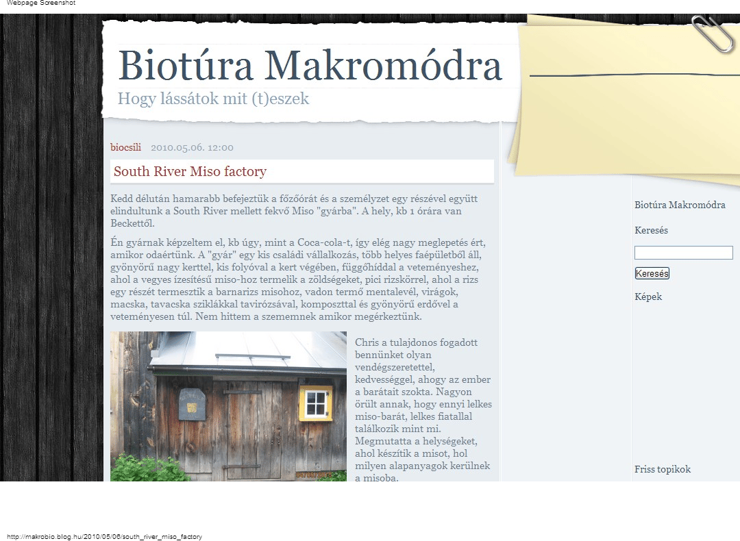 Biotúra Amerikában: a miso titka