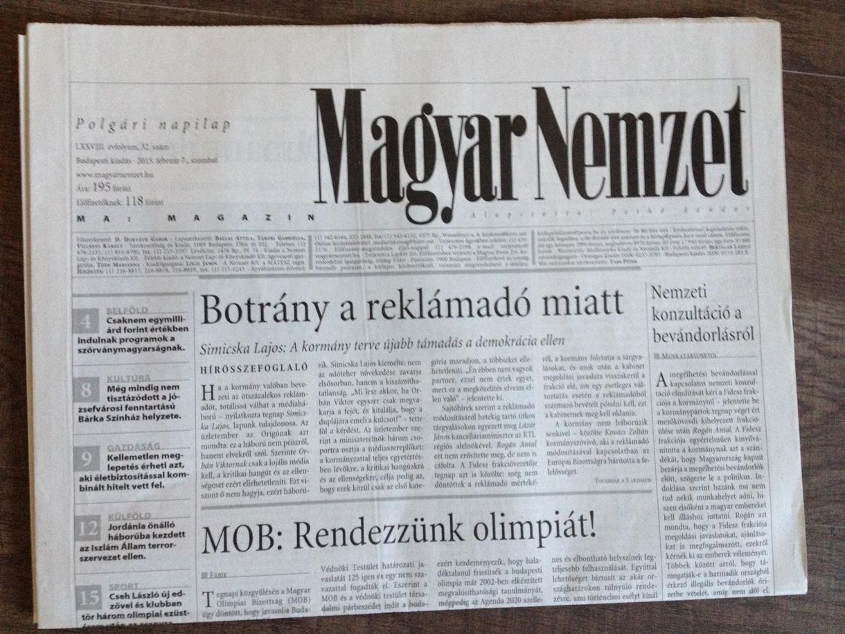 Mit kíván Harrach Péter a Magyar Nemzettől?
