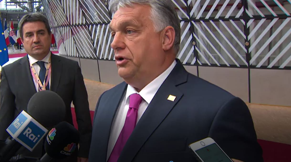 Videón Orbán Viktor brüsszeli nyilatkozata az uniós csúcs előtt