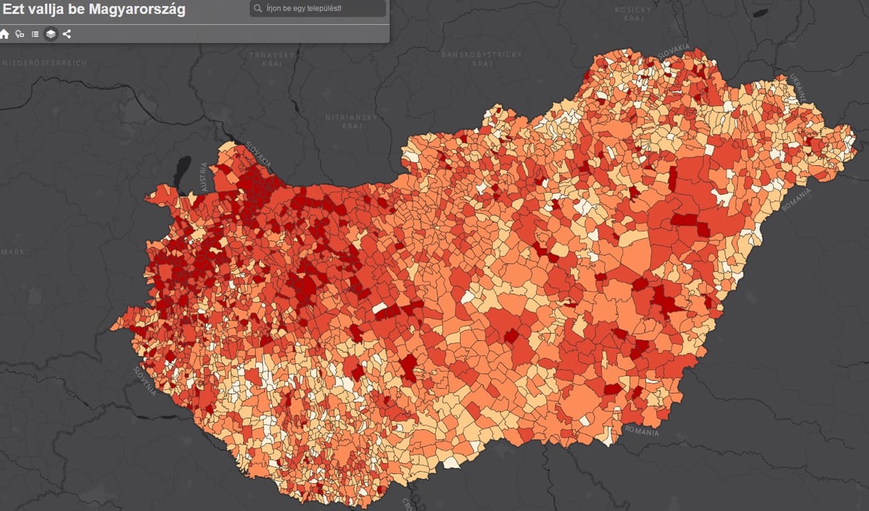 Térkép: Nézze meg, hányan adóznak a szomszédjában!