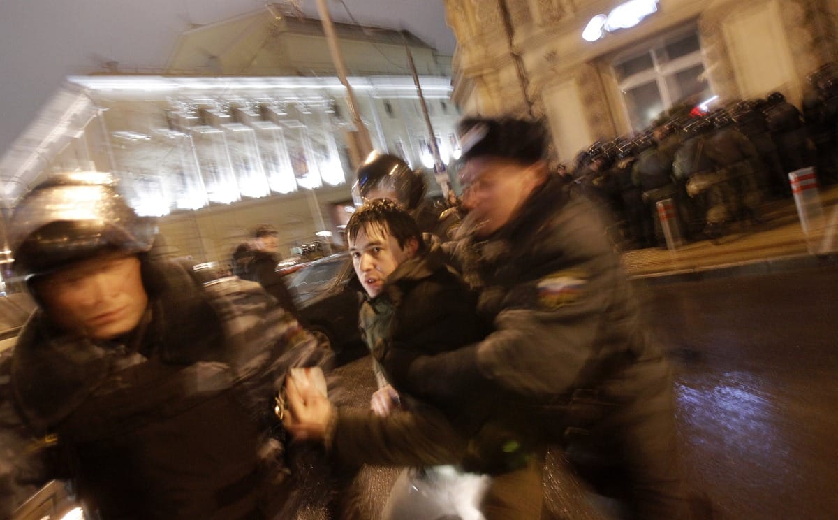 Az orosz köztévé nem vesz tudomást a Putyin elleni tüntetésekről