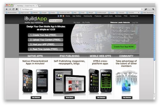 Már Androidra is készíthetünk programot az iBuildApp segítségével