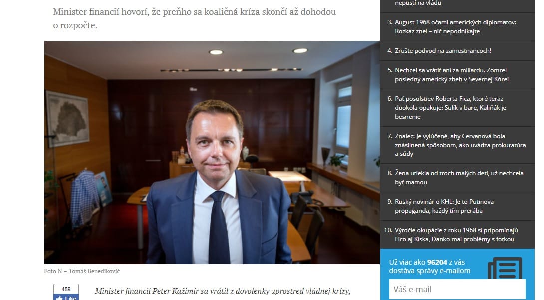 Nagy-Magyarország térkép lóg a szlovák pénzügyminiszter irodájában – fotó