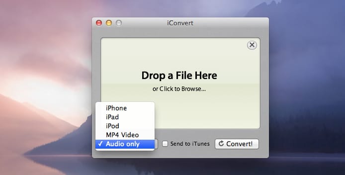 Videók és zenék konvertálása OS X-en az iOS eszközökre, egy dobással