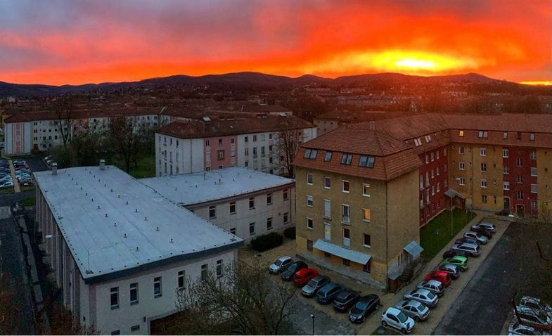 Képeken a tegnapi vörös naplemente