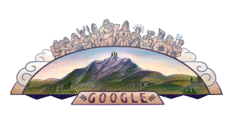 Miért van pont ma az Olümposz a Google kereső főoldalán?