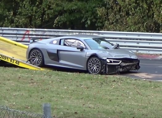 Két vadiúj Audi R8-at is leamortizáltak – videó