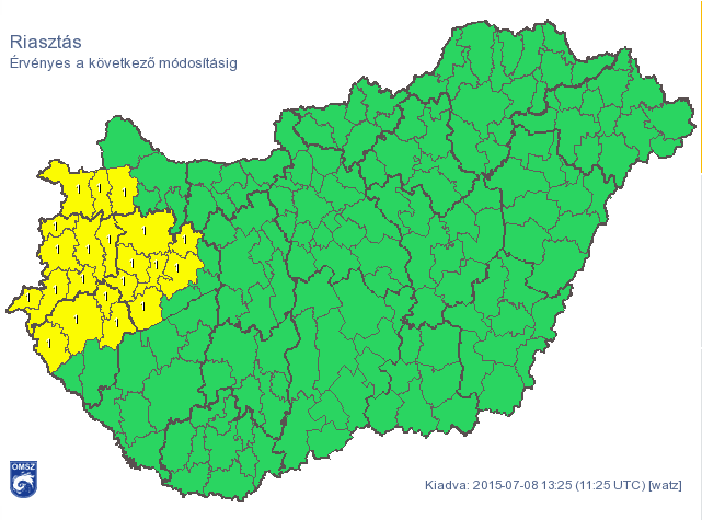 Itt az első viharriasztás