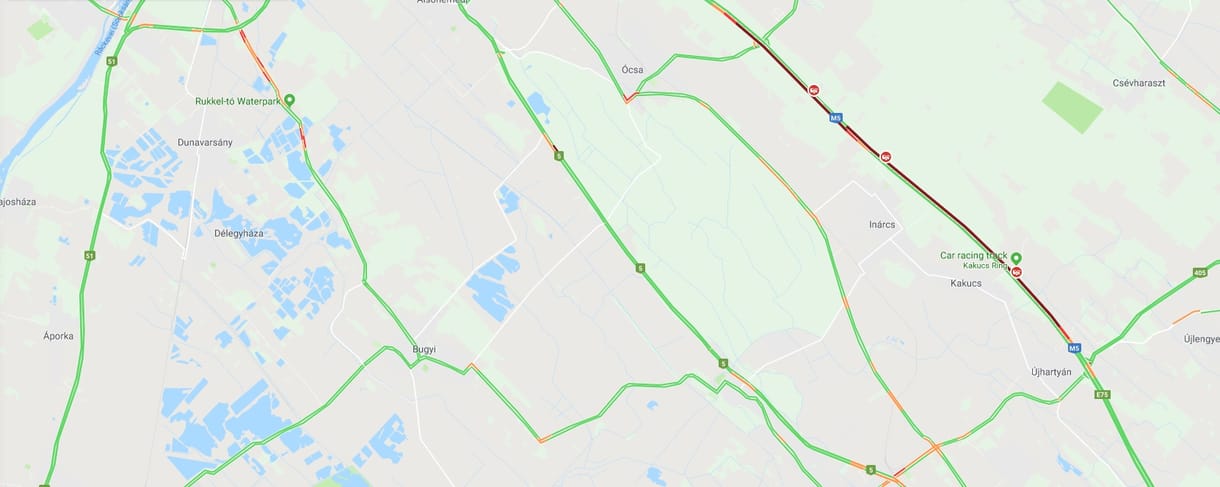 Baleset miatt komoly dugók az M5-ösön
