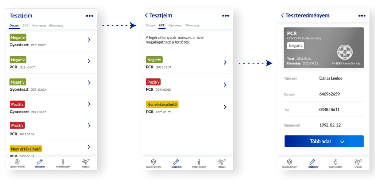 Akár ilyen is lehetne a magyar védettségi igazolványhoz tartozó mobilapp