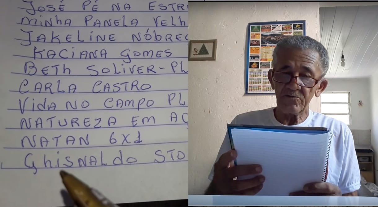 Kézzel írta le füzetébe követői nevét az idős YouTube videós, majd megköszönte nekik a feliratkozást