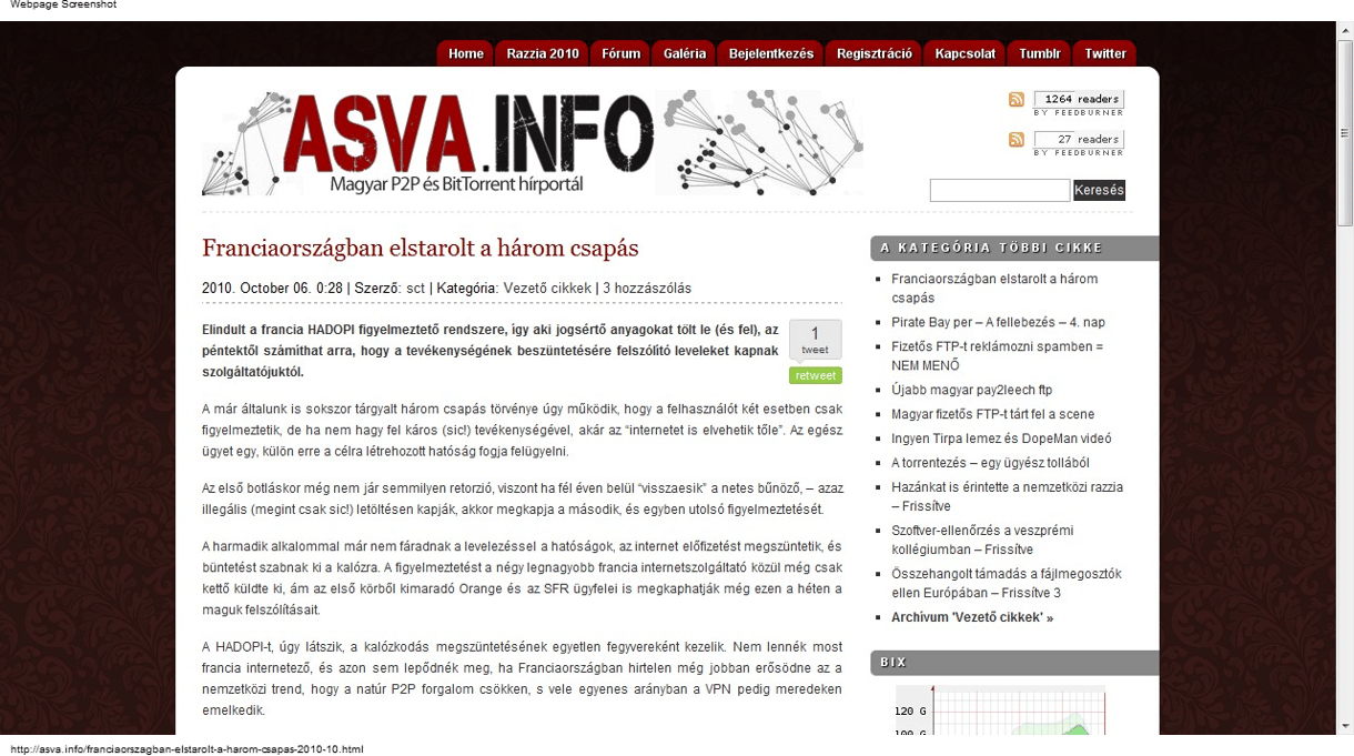 A franciák bevezették a három csapást az illegális le- és feltöltőkkel szemben