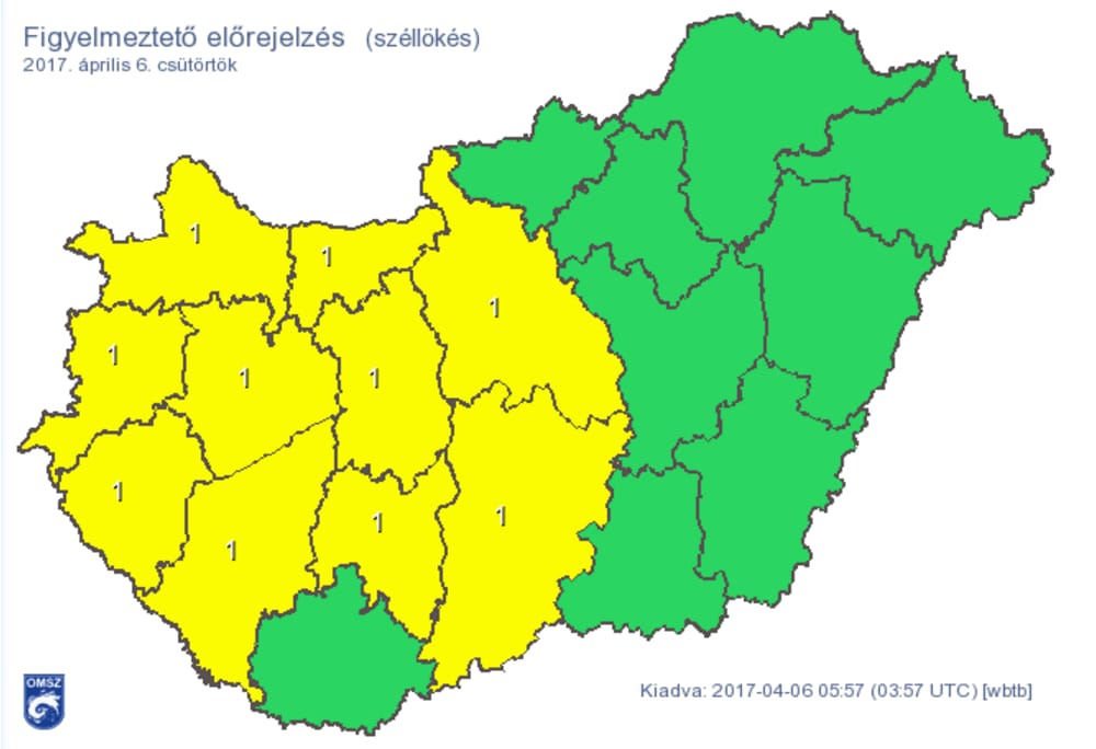 Nagy szél lesz ma, riasztást is kiadtak