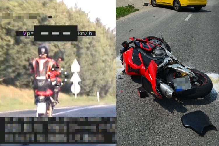 Balesetet szenvedett a motoros, akit pár napja 236 km/h-val száguldva kaptak el