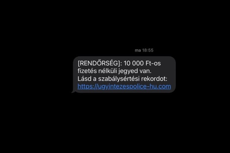 Ha ilyen SMS-t kap, ne nyissa meg a linket