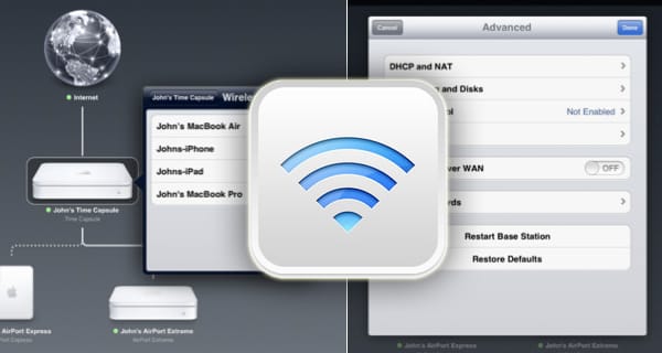 AirPort beállítás iPadről és iPhone-ról