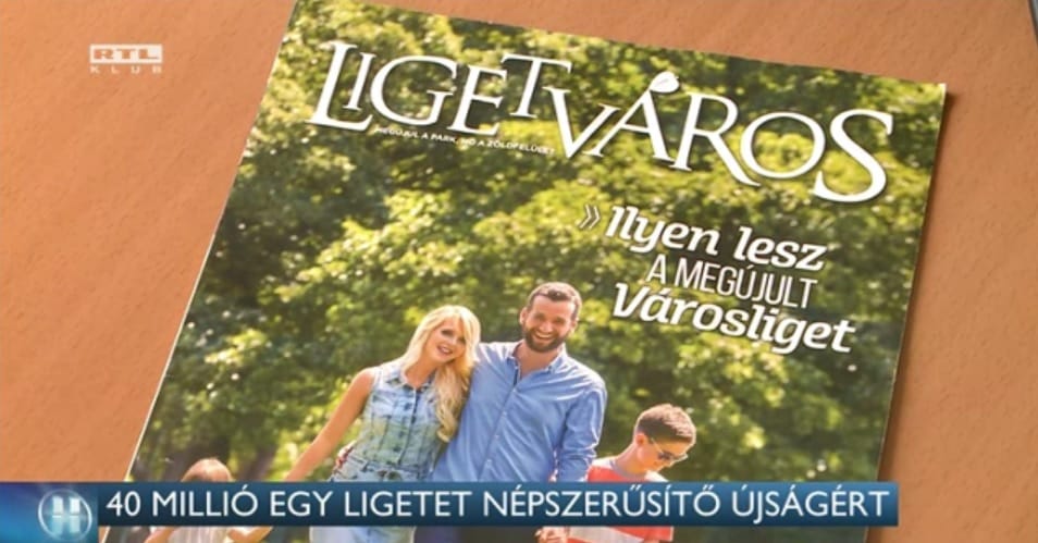 Csetényi cége 40 milliót kapott a 16 oldalas Liget-újságért
