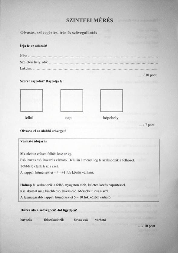 Fotó: döbbenetes tesztet kell kitölteniük a közmunkásoknak