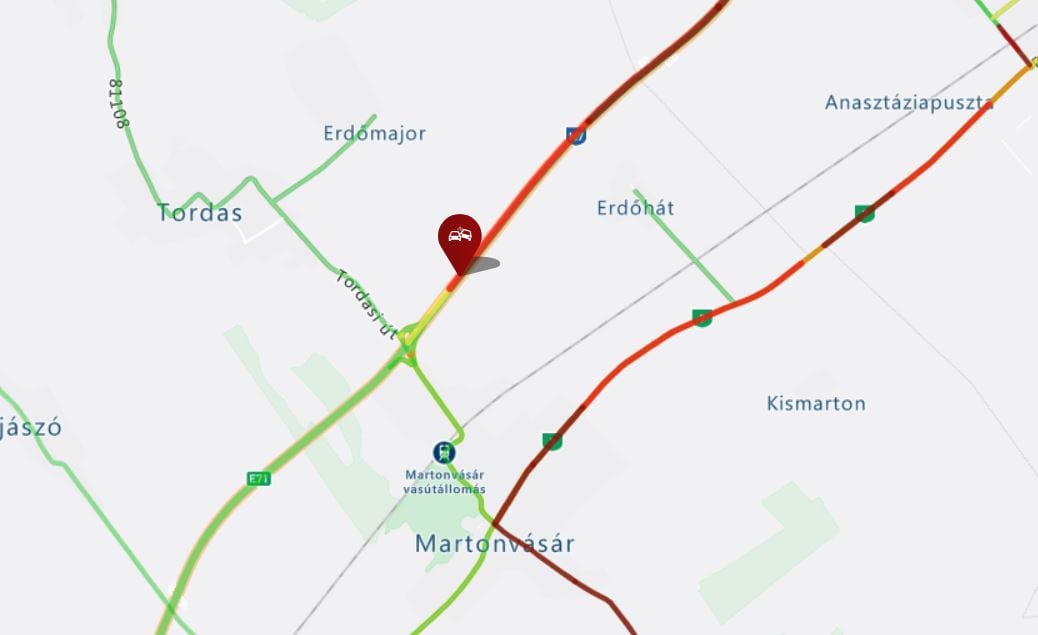 Az M7-es elesett – 10 kilométeres a dugó a Balaton felé