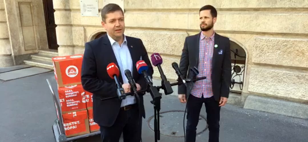 EP-választás: Ötvenezer ajánlást adott le az MSZP–Párbeszéd