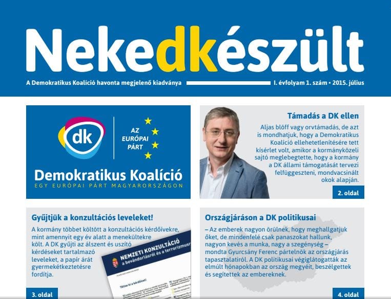 Gyurcsányék havilappal erősítenek